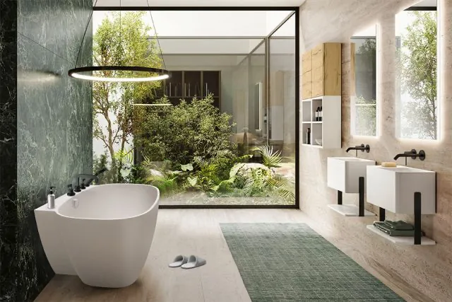 Hoesch LaBrillante Badewanne 1800x800 Vorwand Weiß Matt mit Überlaufbefüllung