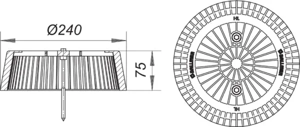 Kies-/Laubfangkorb zu 63 T, d: 237 mm