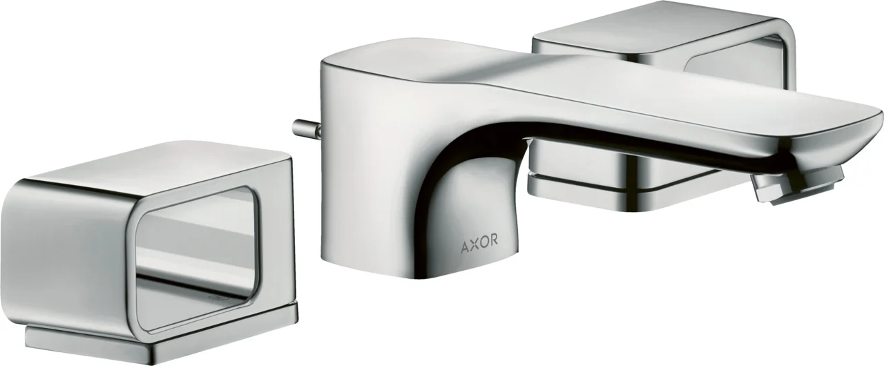 Hansgrohe AXOR Urquiola 3-Loch Waschtischarmatur Chrom, Ausladung 180 mm, ComfortZone 50, Bügelgriff, Normalstrahl, max. Durchfluss 5 l/min