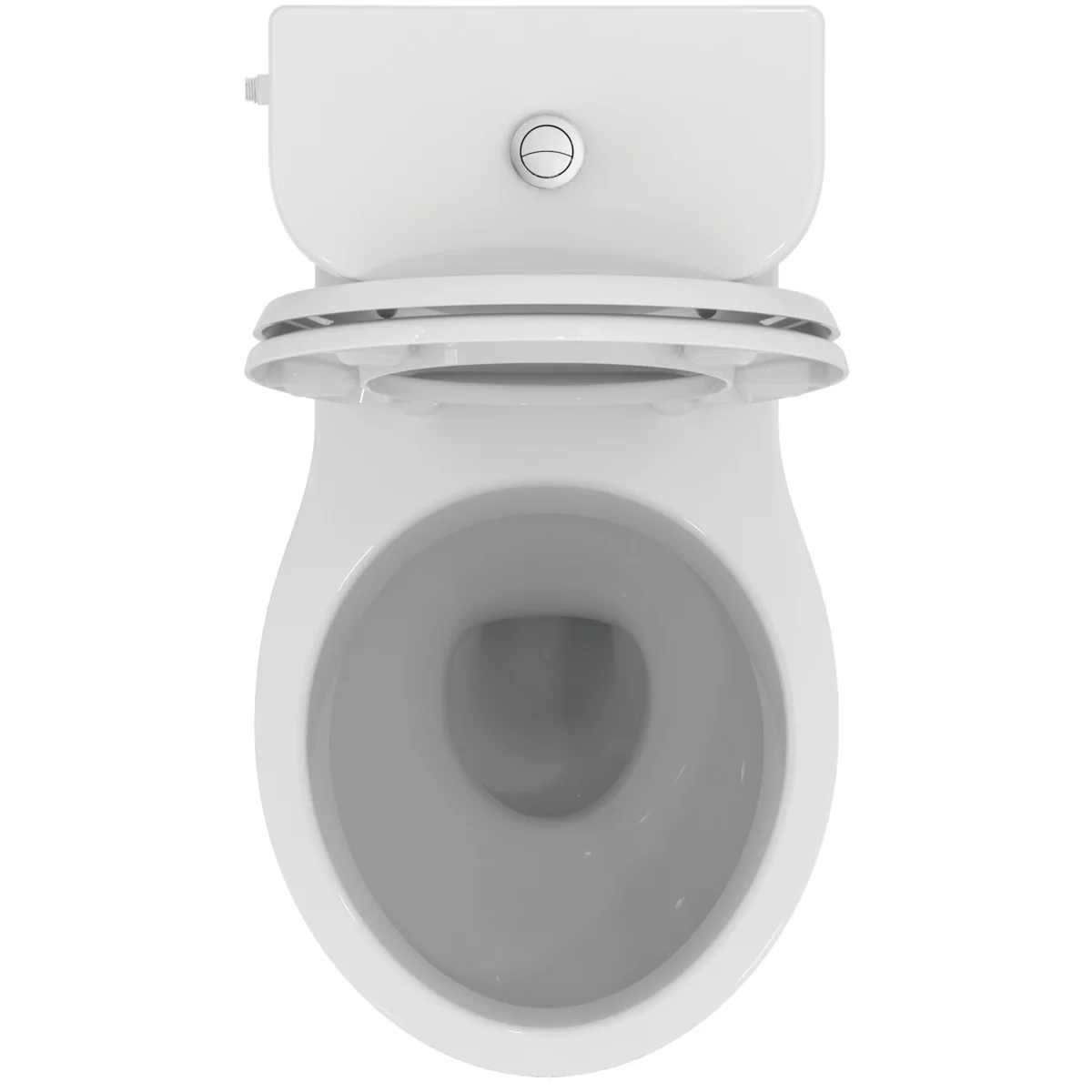 Ideal Standard Eurovit Standtiefspül-WC mit Spülkasten, seitlichem Zulauf und WC-Sitz in Weiß