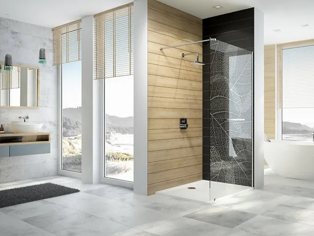 Hoesch Duschabtrennung Free Eckversion 800, Seiteneinstieg, Haltestange eloxal silber Hoesch Duschabtrennung Free Eckversion 800, Seiteneinstieg, Haltestange eloxal silber