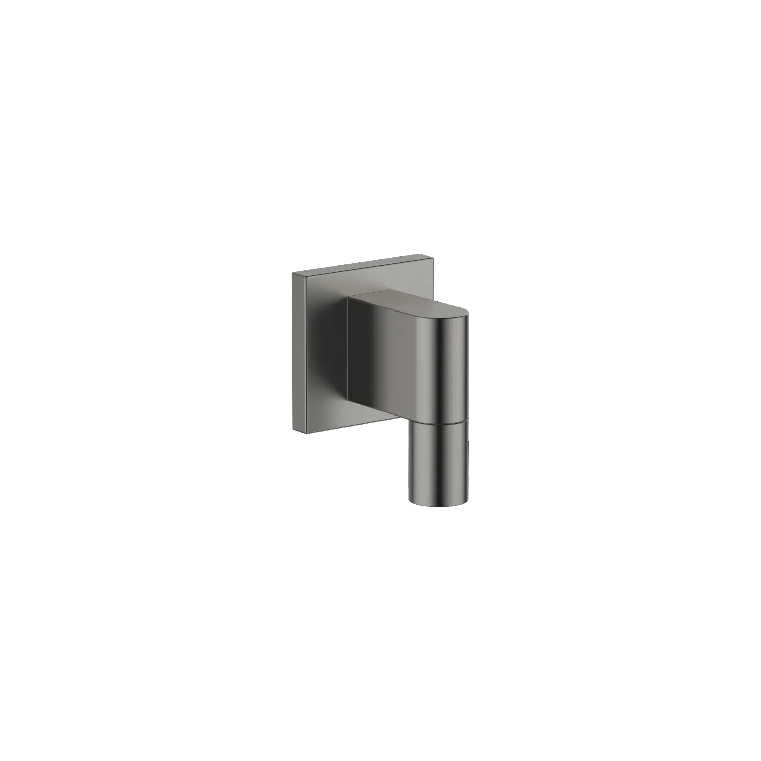 Dornbracht Wandanschlussbogen Dark Platinum gebürstet, Brauseabgang ⅜", Rosette 60x60mm, Anschluss ½", Eigensicher gegen Rückfließen