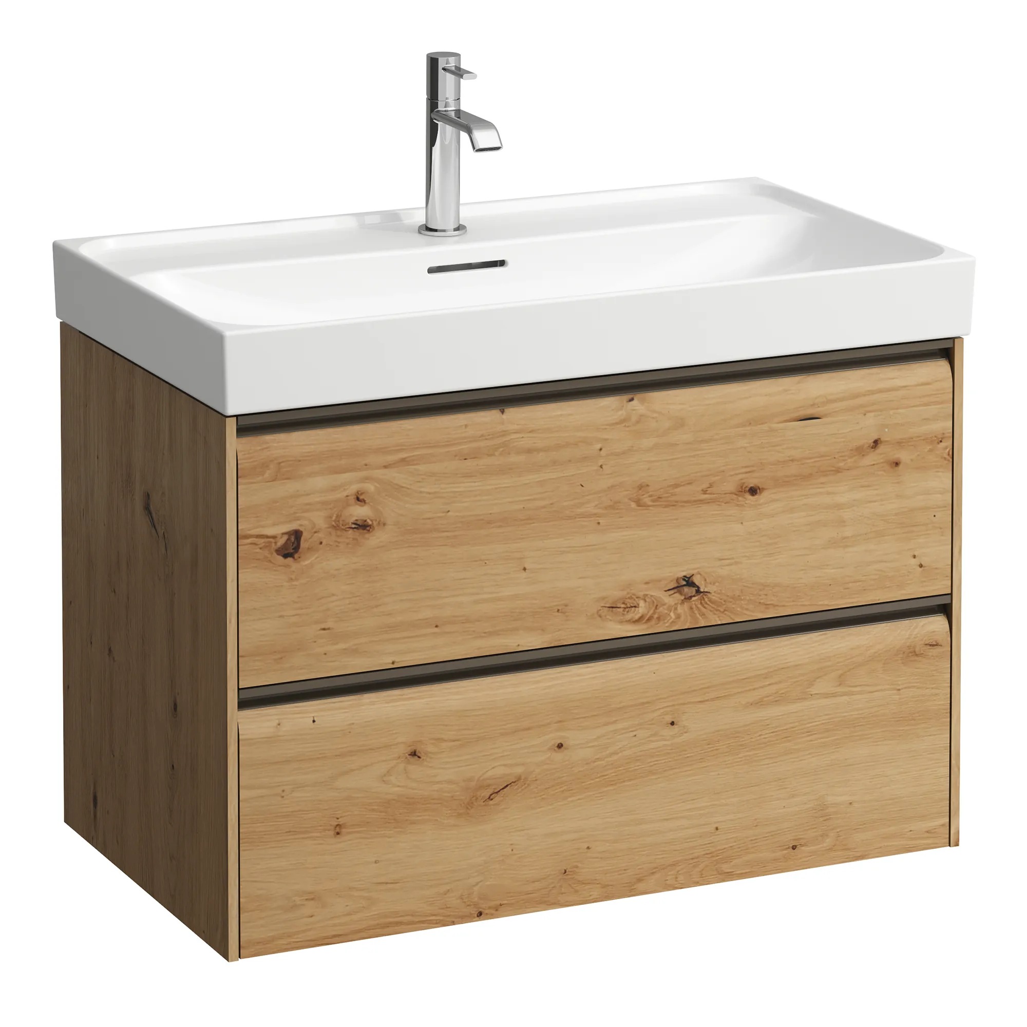 Laufen Waschtischunterbau MEDA Wildeiche 448x784x515 mm mit 2 Schubladen und integrierter Griffleiste für Waschtisch H810117 Laufen Waschtischunterbau MEDA Wildeiche 448x784x515 mm mit 2 Schubladen und integrierter Griffleiste für Waschtisch H810117