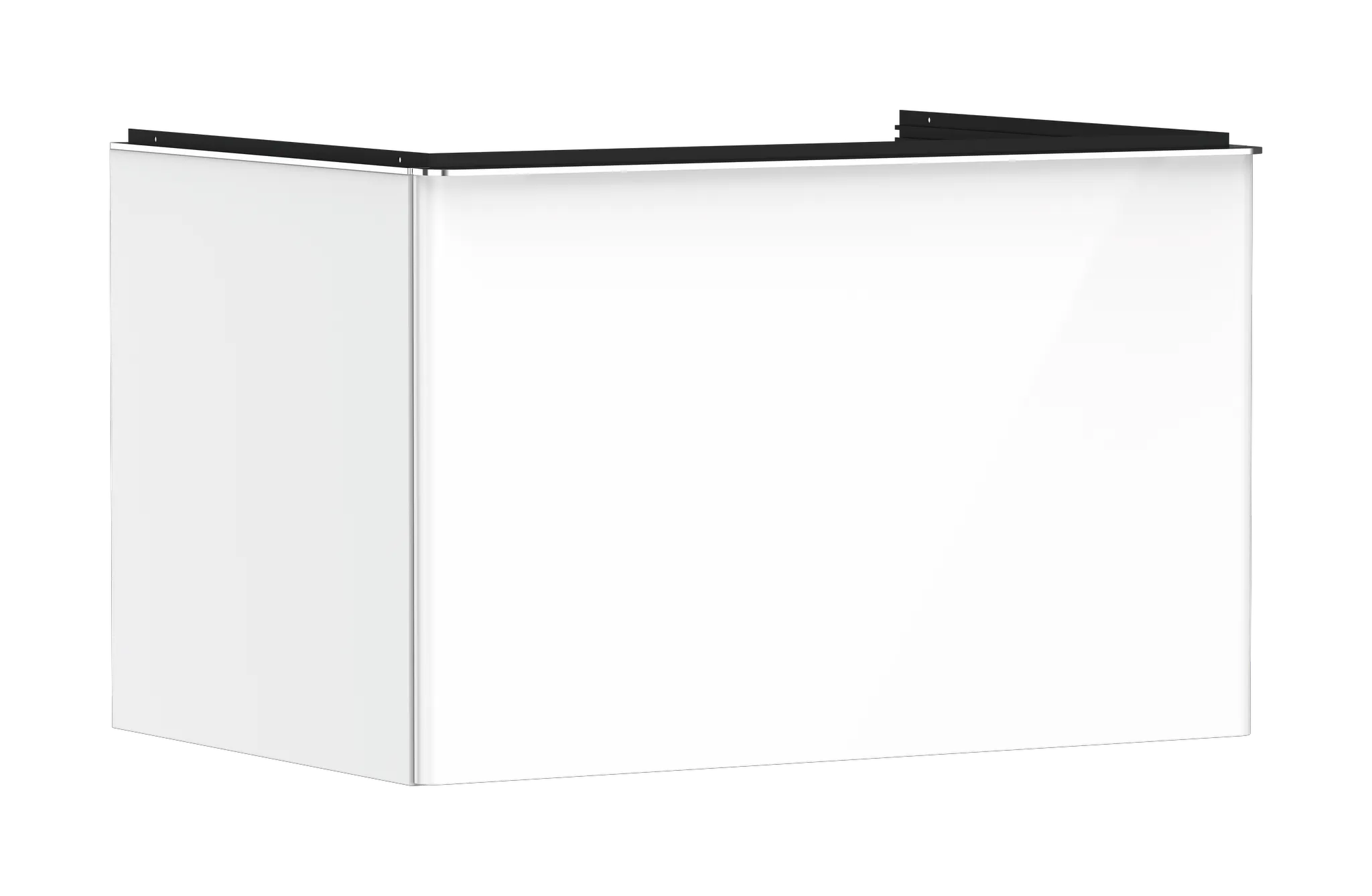 Xelu Q Waschtischunterschrank Weiß Hochglanz 780/550 mit 1 Schubkasten für Konsolen mit Aufsatzwaschtisch geschliffen Chrom Xelu Q Waschtischunterschrank Weiß Hochglanz 780/550 mit 1 Schubkasten für Konsolen mit Aufsatzwaschtisch geschliffen Chrom