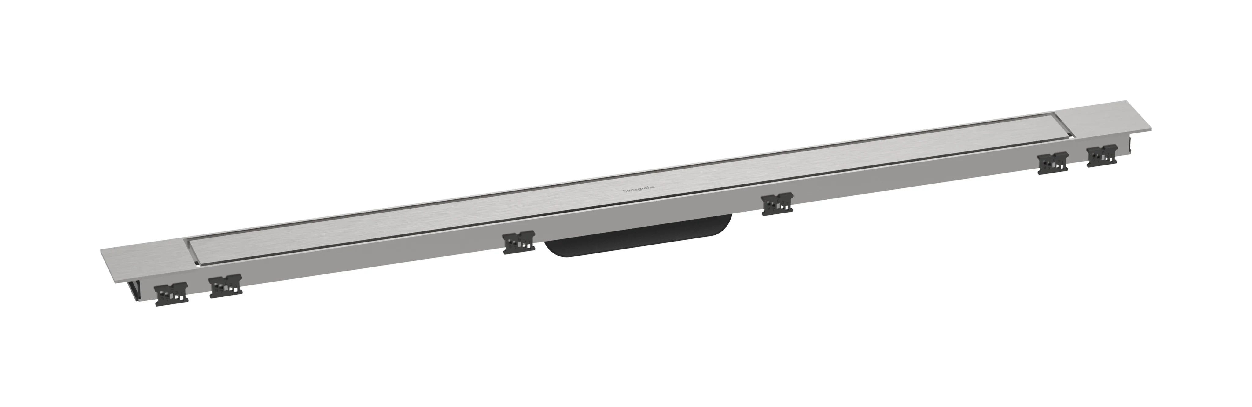 Hansgrohe RainDrain Match Plus Fertigset Duschrinne 1000 mm, höhenverstellbarer Rahmen Edelstahl gebürstet