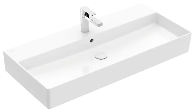 Villeroy & Boch Wandwaschtisch aus TitanCeram geschliffen „Memento 2.0“ 1000 × 470 × 135 mm, mit Hahnlochbohrung, Hahnlochposition mittig in Weiß Alpin Villeroy & Boch Wandwaschtisch aus TitanCeram geschliffen „Memento 2.0“ 1000 × 470 × 135 mm, mit Hahnlochbohrung, Hahnlochposition mittig in Weiß Alpin