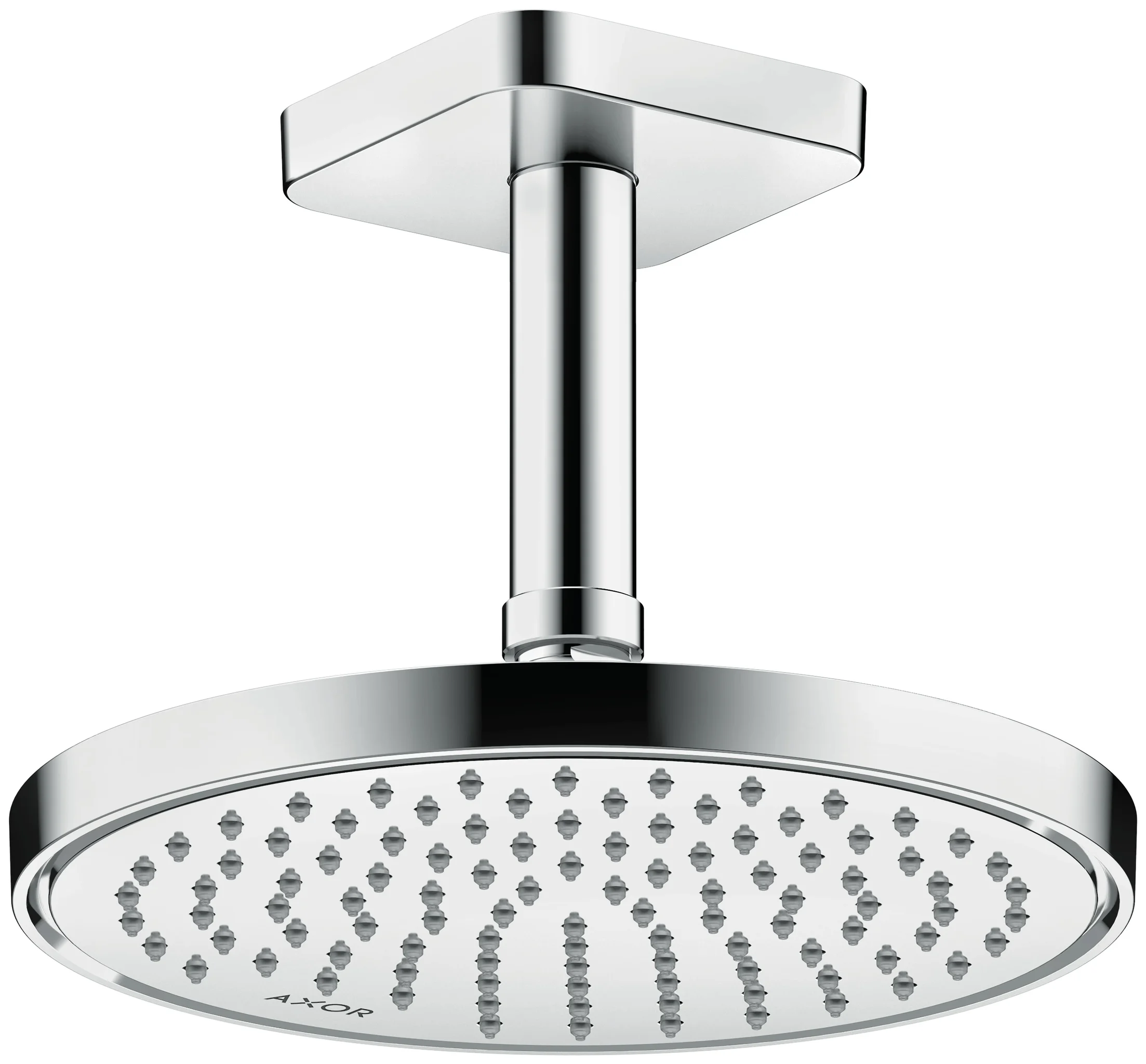Hansgrohe AXOR ShowerSolutions Kopfbrause 220 1jet EcoSmart Chrom, 220 mm Brausekopfgröße, verstellbarer Winkel, abnehmbar zur Reinigung