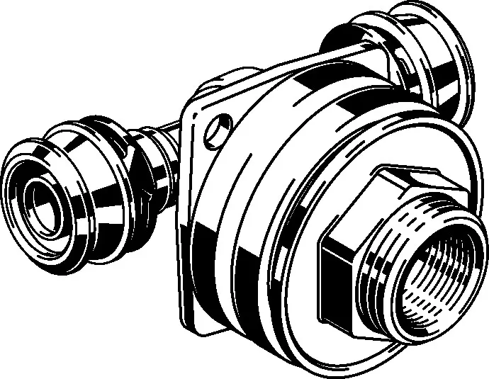 Viega „Raxofix“ Doppelwanddurchführung 16 mm × 1/2″ / 3/4″ × 25 mm Viega „Raxofix“ Doppelwanddurchführung 16 mm × 1/2″ / 3/4″ × 25 mm