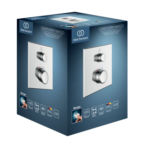 Brausethermostat Unterputz Ceratherm Navigo 1 Verbraucher Eckig Brushed Gold Brausethermostat Unterputz Ceratherm Navigo 1 Verbraucher Eckig Brushed Gold