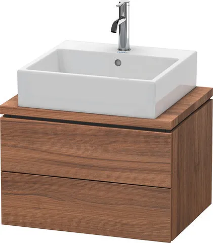 Duravit Waschtischunterschrank wandhängend „L-Cube“ 62 × 40 × 47,7 cm Nussbaum Natur
