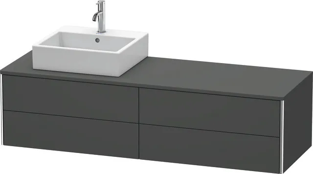 Duravit Waschtischunterschrank wandhängend „XSquare“ 160 × 40 × 54,8 cm Graphit Matt Duravit Waschtischunterschrank wandhängend „XSquare“ 160 × 40 × 54,8 cm Graphit Matt