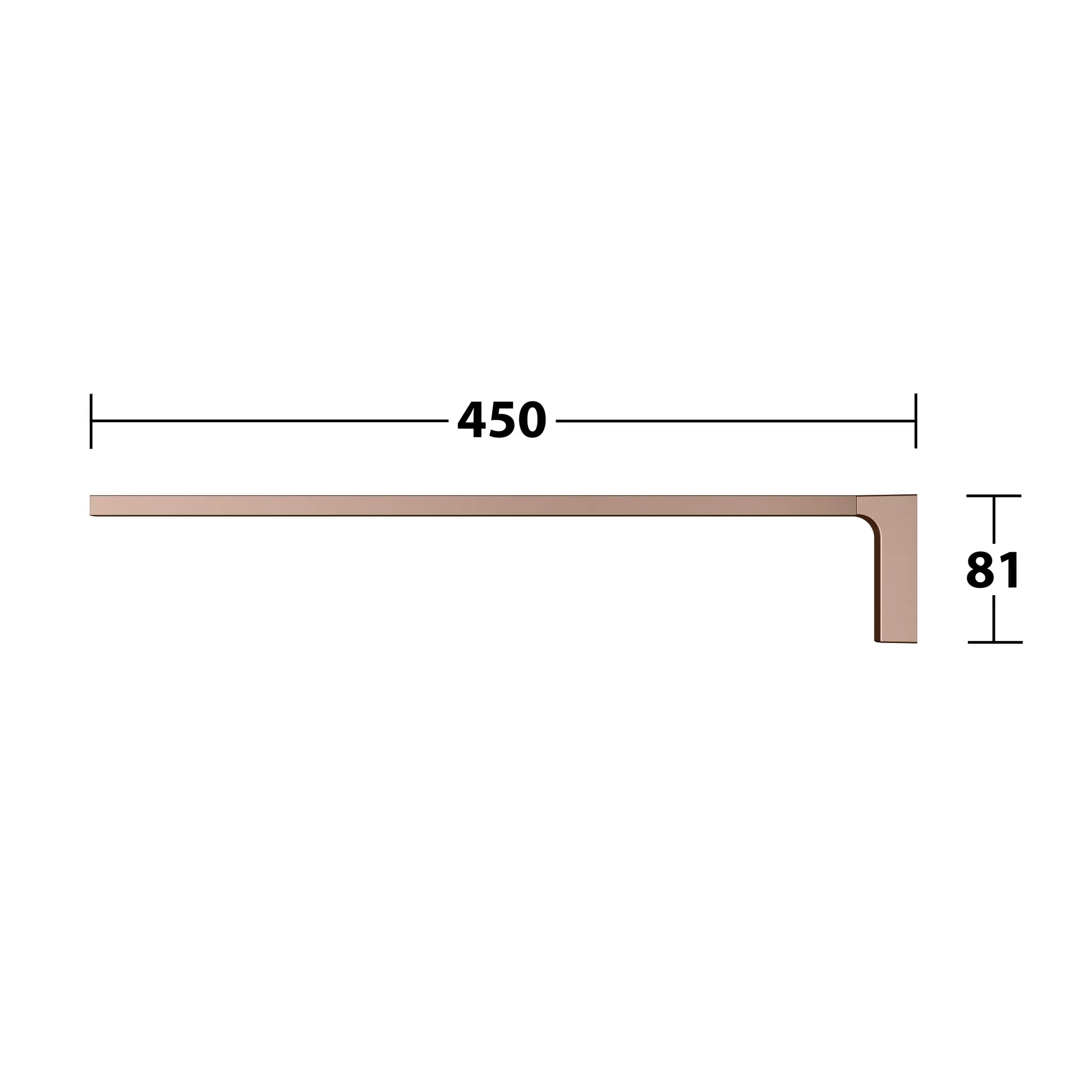 KEUCO EDITION 11 Handtuchhalter 1-armig 450 mm Rotgold gebürstet KEUCO EDITION 11 Handtuchhalter 1-armig 450 mm Rotgold gebürstet