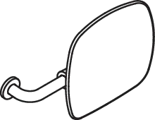 Rückenstütze BS Fb 90, WA 150mm Wandmontage reinweiß Rückenstütze BS Fb 90, WA 150mm Wandmontage reinweiß