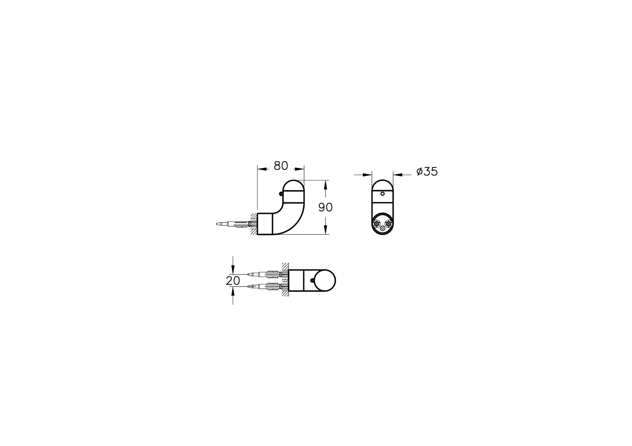 VitrA Liquid Handtuchhaken Wandmontage Ausladung 8 cm Chrom VitrA Liquid Handtuchhaken Wandmontage Ausladung 8 cm Chrom