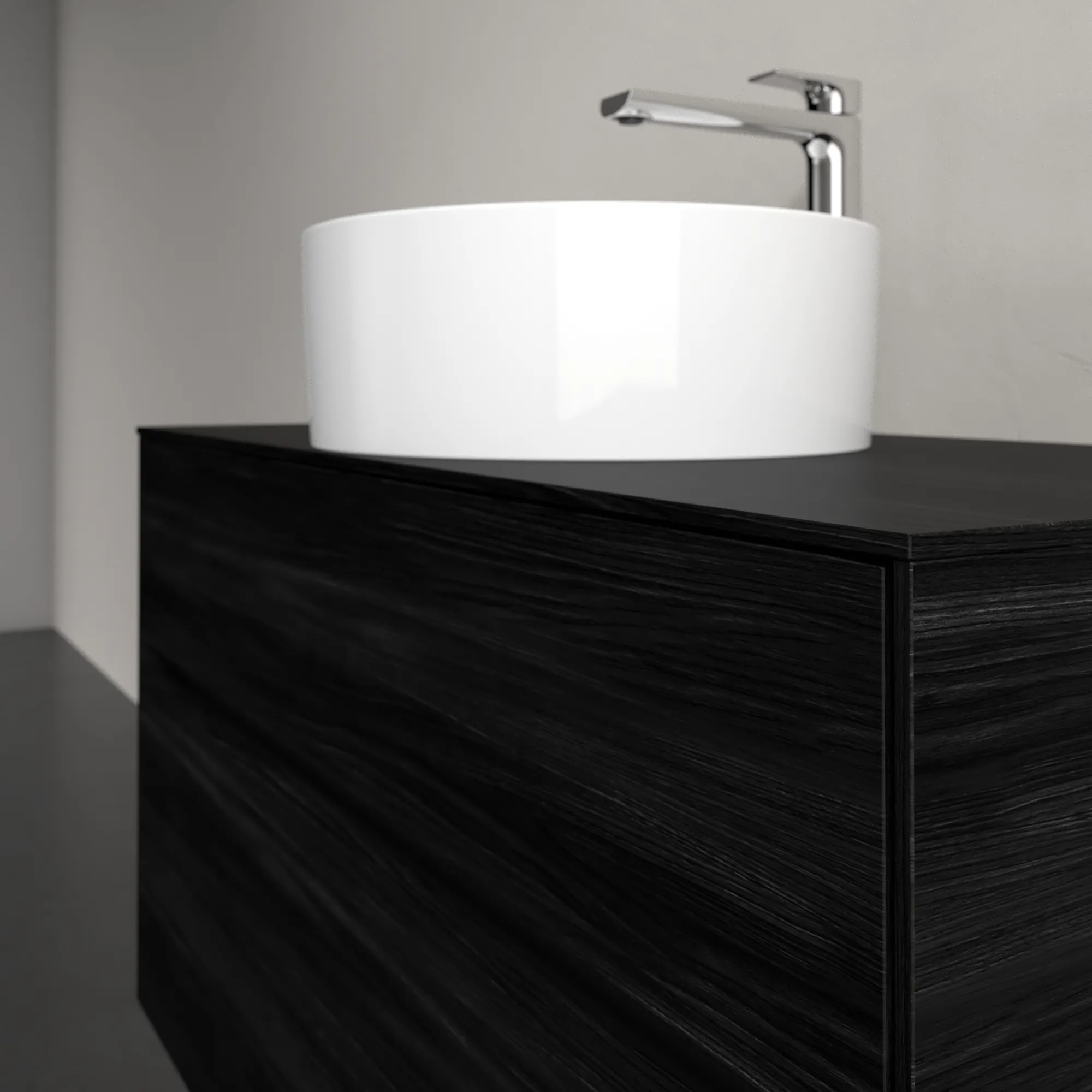 Villeroy & Boch Waschtischunterschrank „Collaro“ 1000 × 548 × 500 mm Black Oak, ohne Beleuchtung, für Becken mittig