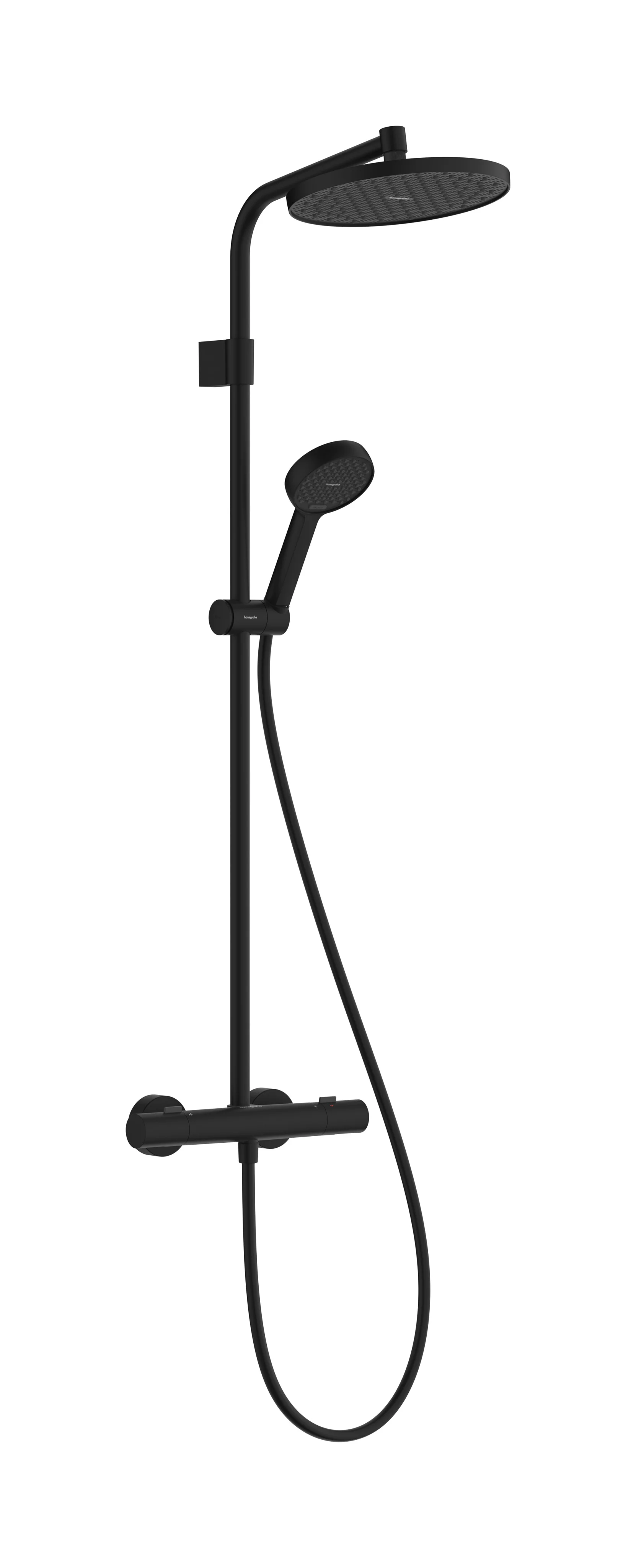 Hansgrohe Activera S Showerpipe 240 1jet EcoSmart mit Ecostat Fine MSW, Mattschwarz, 8 l/min Durchfluss, 344 mm Brausearmlänge, Aufputzinstallation Hansgrohe Activera S Showerpipe 240 1jet EcoSmart mit Ecostat Fine MSW, Mattschwarz, 8 l/min Durchfluss, 344 mm Brausearmlänge, Aufputzinstallation