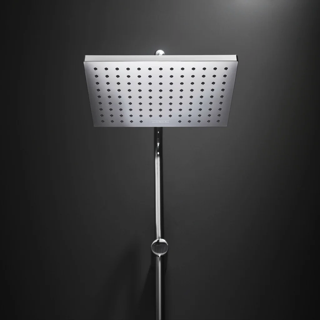 Hansgrohe Vernis Shape Showerpipe 230 1jet EcoSmart Chrom mit Wannenthermostat - Aufputzinstallation, DN15, 426 mm Brausearmlänge