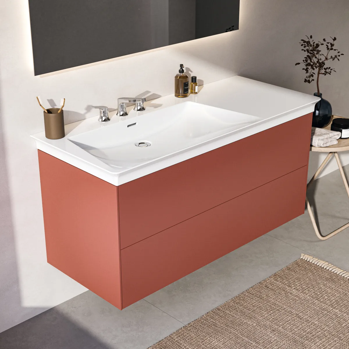 Ideal Standard Möbelwaschtischunterschrank Conca 1200x505mm 2 Auszüge Sunset matt