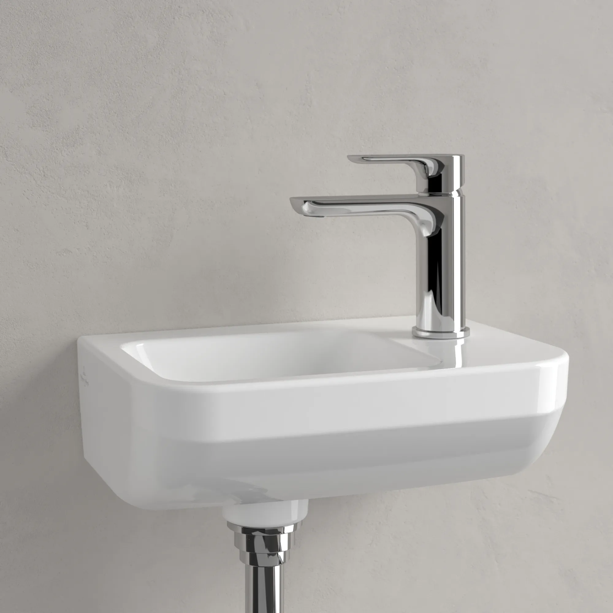 Villeroy & Boch Architectura Handwaschbecken 437337, 360x260mm, Rechteck, 1HL. o. ÜL., Weiß Alpin