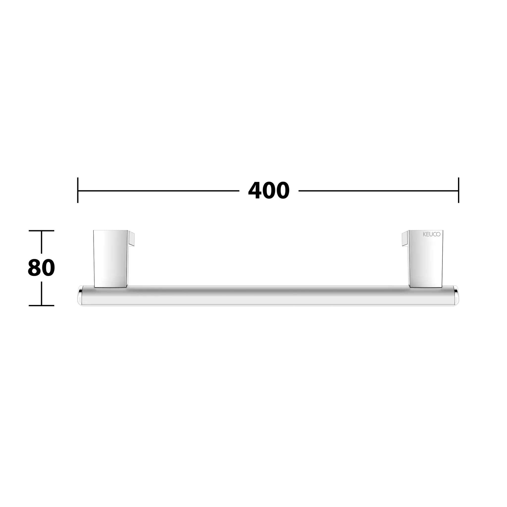KEUCO AXESS Haltegriff 400 mm silber-eloxiert KEUCO AXESS Haltegriff 400 mm silber-eloxiert