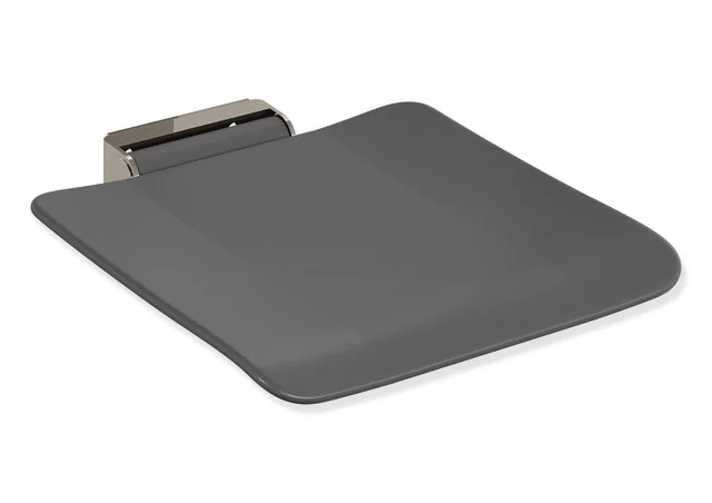 HEWI System 900 - Mobiler Klappsitz, PVD, Nickel glänzend, 450x530 mm, Sitzfläche 450x450 mm, 112 mm hoch