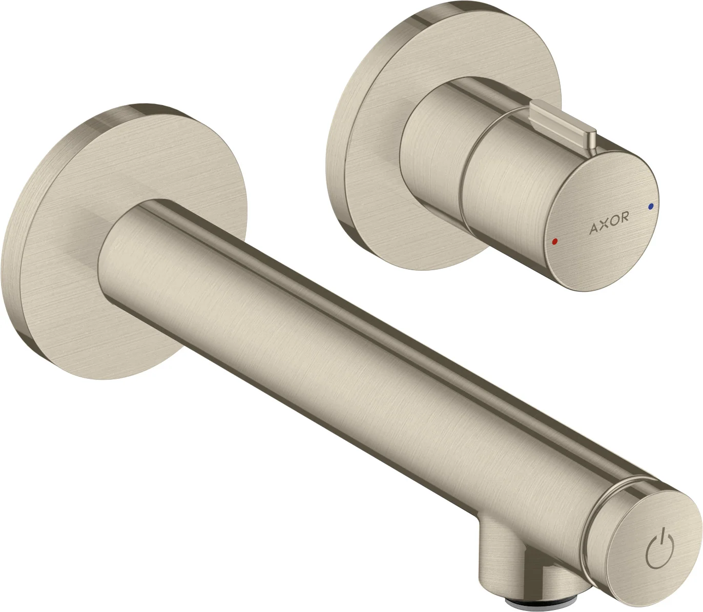 Hansgrohe AXOR Uno Waschtischmischer Unterputz, Brushed Nickel, Ausladung 158 mm, Zylindergriff, Normalstrahl, max. Durchfluss 5 l/min