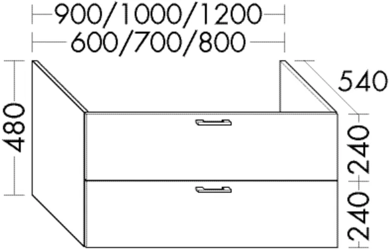 Waschtischunterschrank Sys30 von burgbad – 1 Schublade oben, 480 mm hoch, 600 mm breit, 540 mm tief Waschtischunterschrank Sys30 von burgbad – 1 Schublade oben, 480 mm hoch, 600 mm breit, 540 mm tief