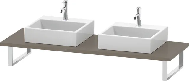 Duravit Konsole „L-Cube“ in Flannel Grey Hochglanz