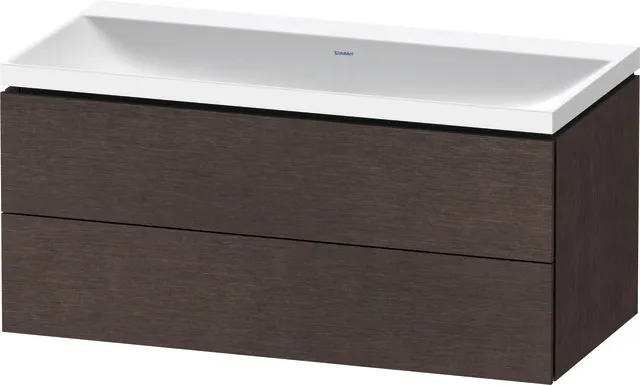 Duravit Möbelset c-shaped Set wandhängend wandhängend „L-Cube“ 100 × 48 × 48 cm Eiche Dunkel gebürstet