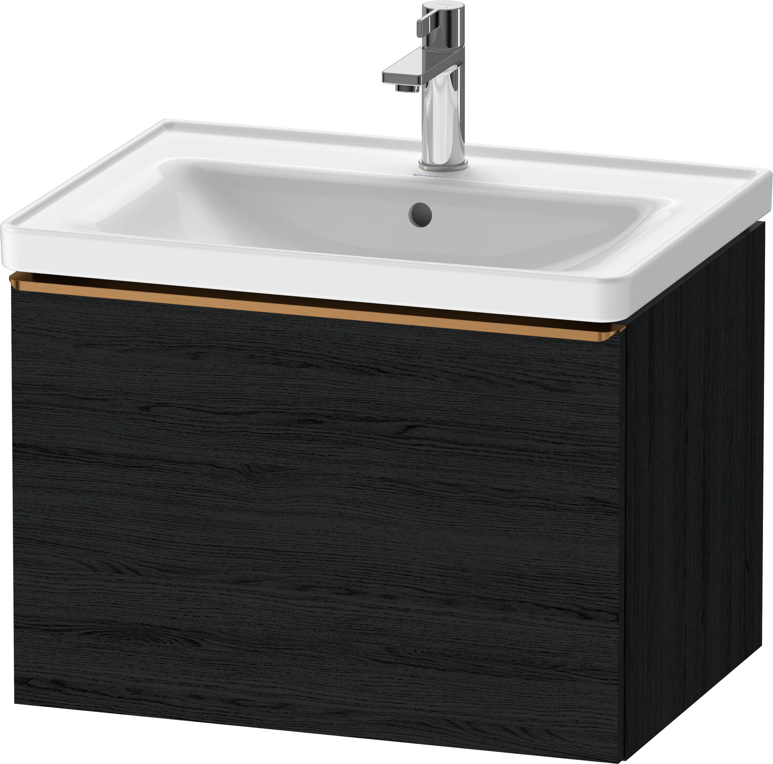 Duravit Waschtischunterschrank wandhängend „D-Neo“ 63,4 × 44 × 45,2 cm Eiche Schwarz