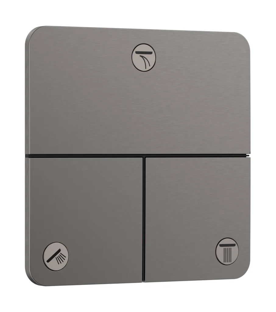 Hansgrohe ShowerSelect Comfort Q Ventil Unterputz, 3 Verbraucher, Brushed Black Chrome, Durchflussmenge 26 l/min, max. Betriebsdruck 10 bar Hansgrohe ShowerSelect Comfort Q Ventil Unterputz, 3 Verbraucher, Brushed Black Chrome, Durchflussmenge 26 l/min, max. Betriebsdruck 10 bar