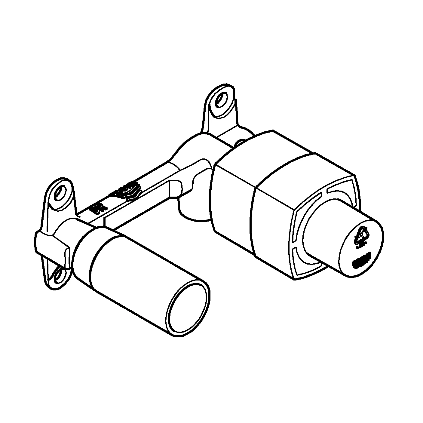 Einhand Unterputz-Universal-Einbaukörper 23319, für Grandera für 2-Loch-Waschtischbatterien, Wandeinbau