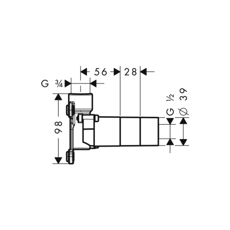 Wanneneinlauf Axor Massaud Grundset