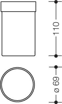 HEWI Glasbecher „System 800“ 6,9 cm