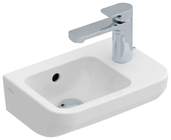 Villeroy & Boch Handwaschbecken „Architectura“ 360 × 260 × 140 mm, für Becken mittig, ohne Hahnlochbohrung in Weiß Alpin Villeroy & Boch Handwaschbecken „Architectura“ 360 × 260 × 140 mm, für Becken mittig, ohne Hahnlochbohrung in Weiß Alpin