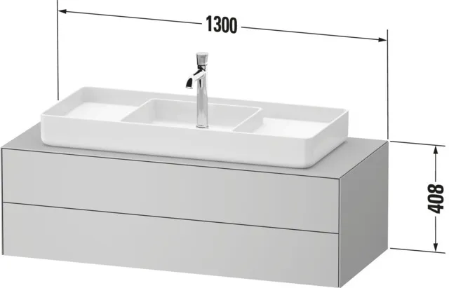 Duravit Waschtischunterschrank wandhängend „White Tulip“ 130 × 40,8 × 55 cm Duravit Waschtischunterschrank wandhängend „White Tulip“ 130 × 40,8 × 55 cm
