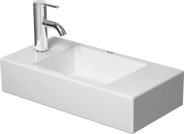 Wandwaschtisch „Vero Air“, ohne Überlauf, Hahnlochposition links Größe: 50 × 25 cm / Hahnlochbohrung: mit 1×1 Hahnlochbohrung / Hahnlochposition: links / Oberflächenveredelung: mit WonderGliss / Überlauf: ohne Überlauf Wandwaschtisch „Vero Air“, ohne Überlauf, Hahnlochposition links Größe: 50 × 25 cm / Hahnlochbohrung: mit 1×1 Hahnlochbohrung / Hahnlochposition: links / Oberflächenveredelung: mit WonderGliss / Überlauf: ohne Überlauf