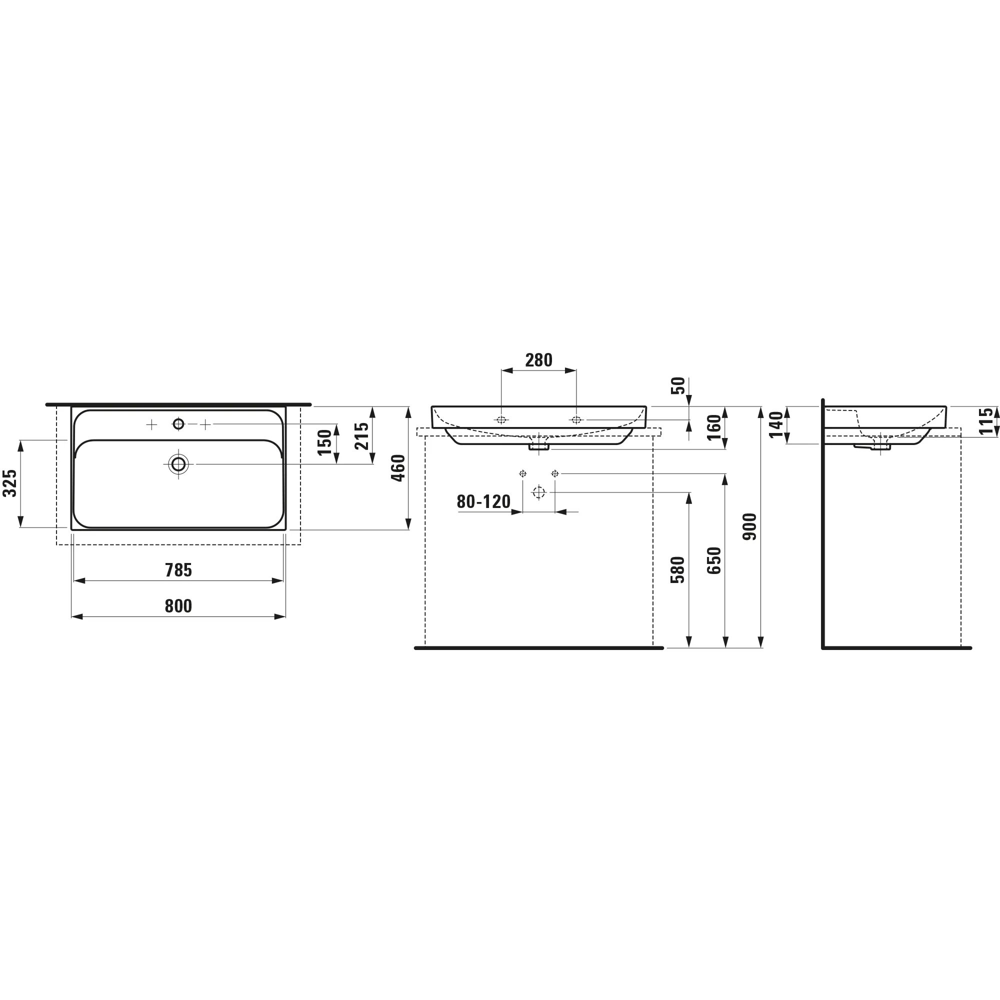 Laufen Aufsatzwaschtisch MEDA 460x800x160 3 Hl. o.Ül. LCC weiß Laufen Aufsatzwaschtisch MEDA 460x800x160 3 Hl. o.Ül. LCC weiß