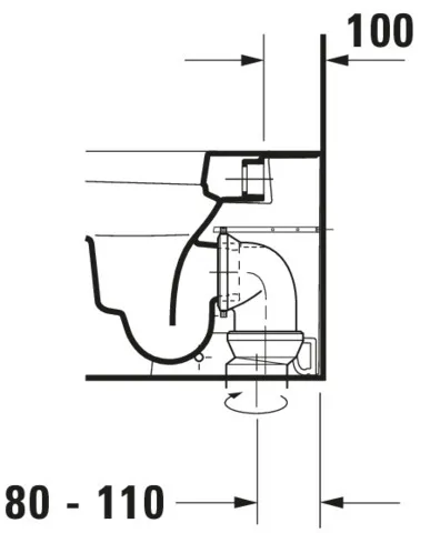 Stand-Tiefspül-WC back to wall „Happy D.2“ 36,5 × 40 × 57 cm