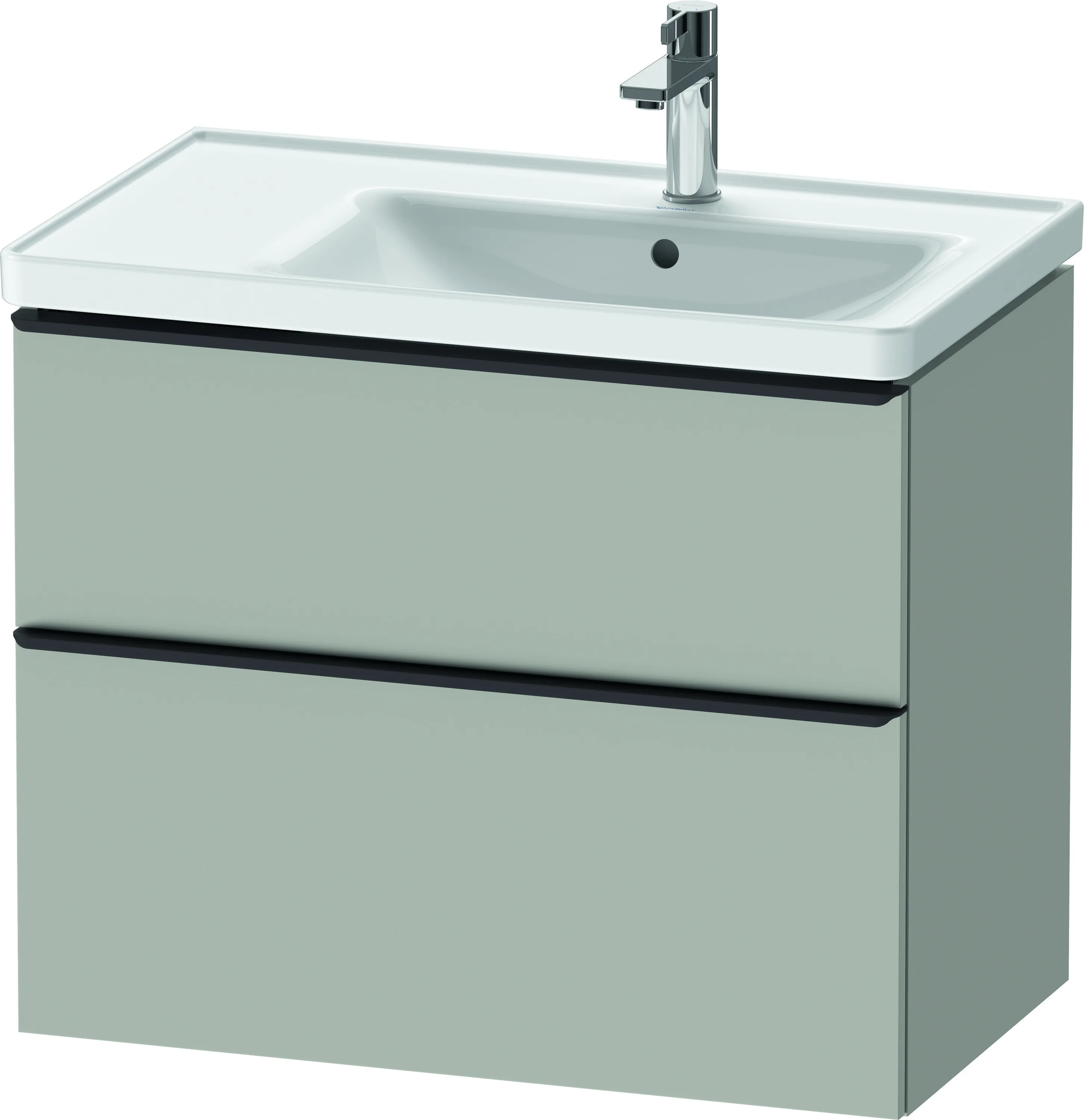 Duravit Waschtischunterschrank wandhängend „D-Neo“ 78,4 × 62,5 × 45,2 cm Betongrau Matt