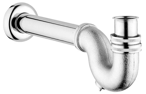 Zubehör Bidet-Siphon Abgangsrohr und Rosette Metall + Chrom Zubehör Bidet-Siphon Abgangsrohr und Rosette Metall + Chrom