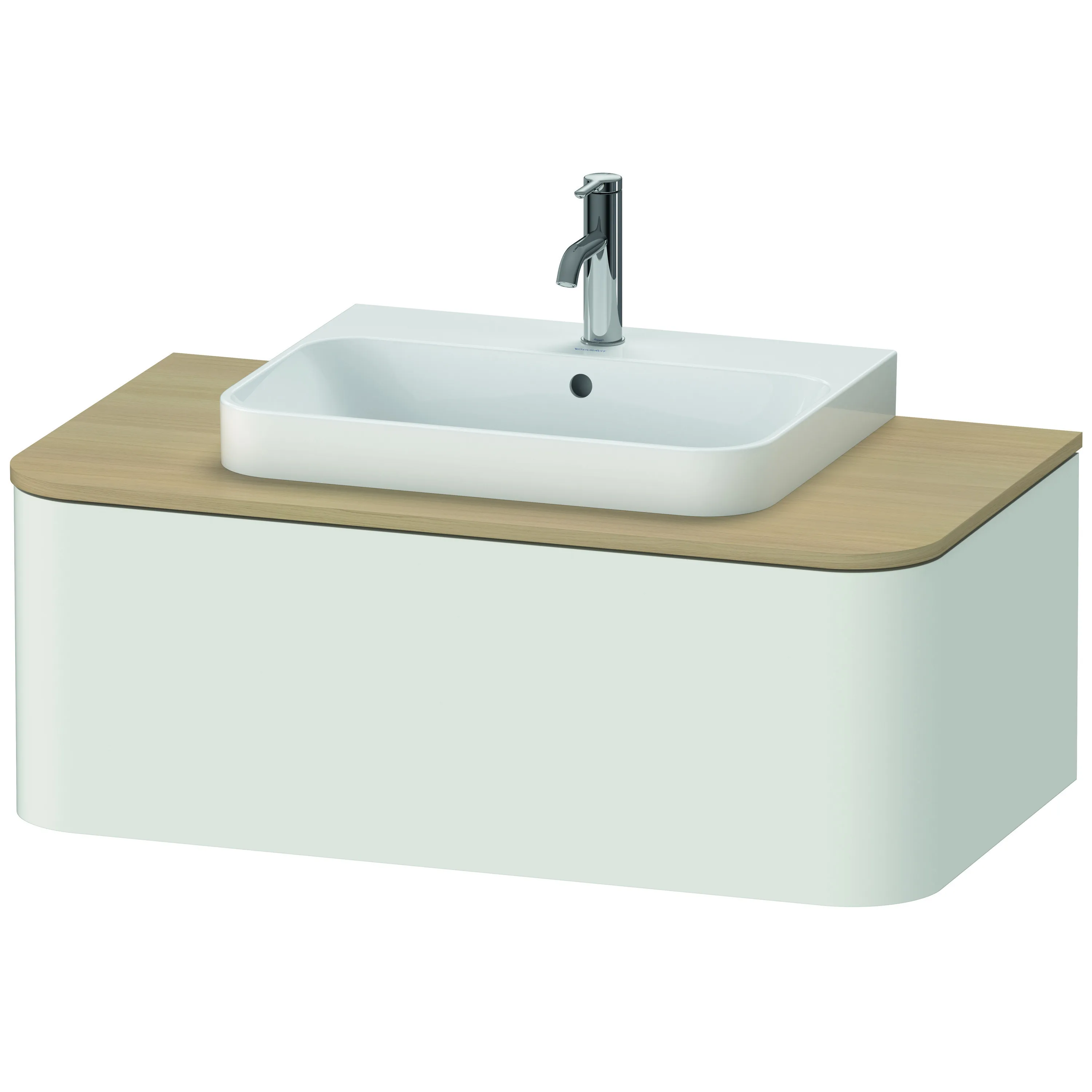 Duravit Waschtischunterschrank wandhängend „Happy D.2 Plus“ Nordic Weiß Seidenmatt Duravit Waschtischunterschrank wandhängend „Happy D.2 Plus“ Nordic Weiß Seidenmatt