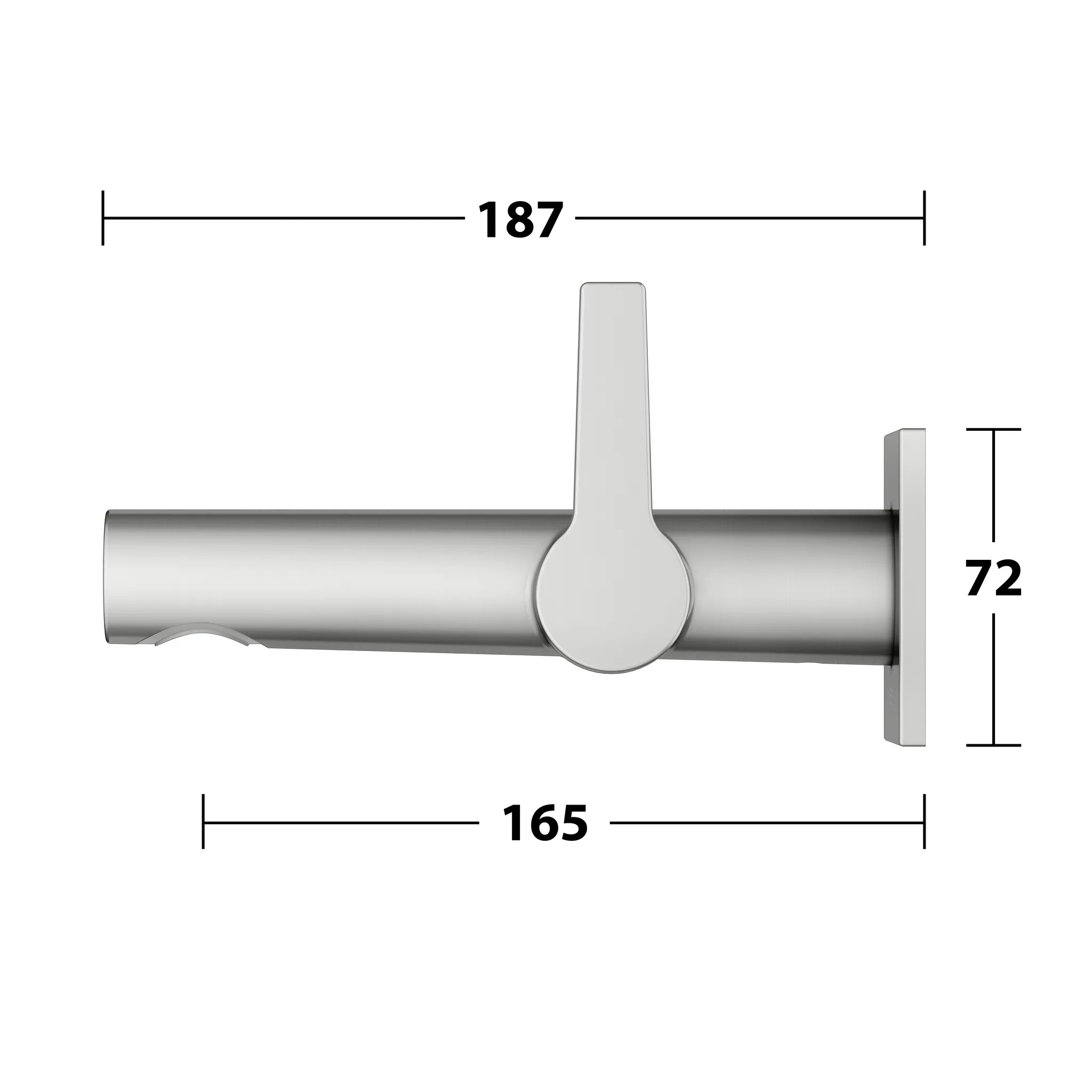 EHM-WT-Mischer Edition 11 51116, UP, Ausladung 165 mm, Edelstahl-finish