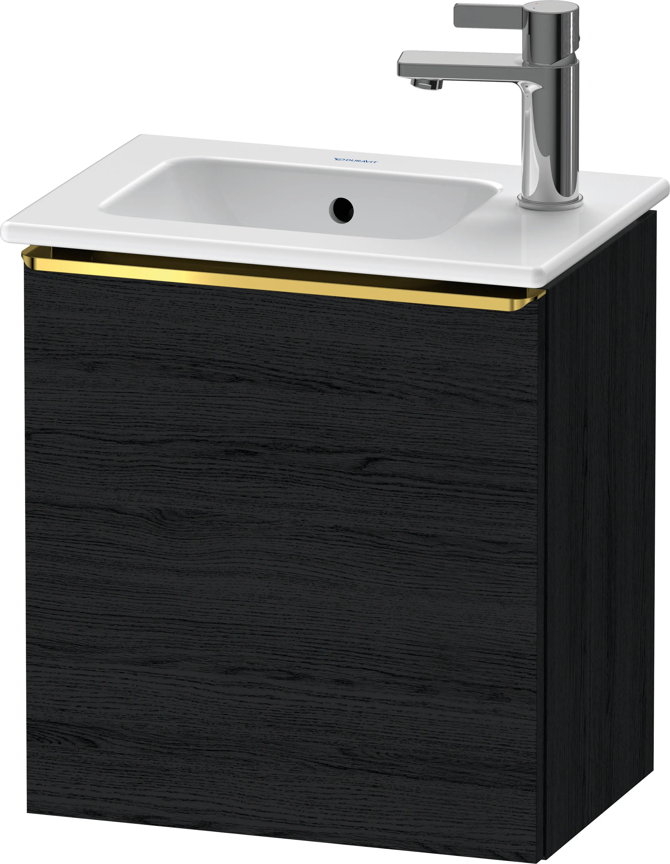 Duravit Waschtischunterschrank wandhängend „D-Neo“ 41 × 44 × 27,4 cm Eiche Schwarz