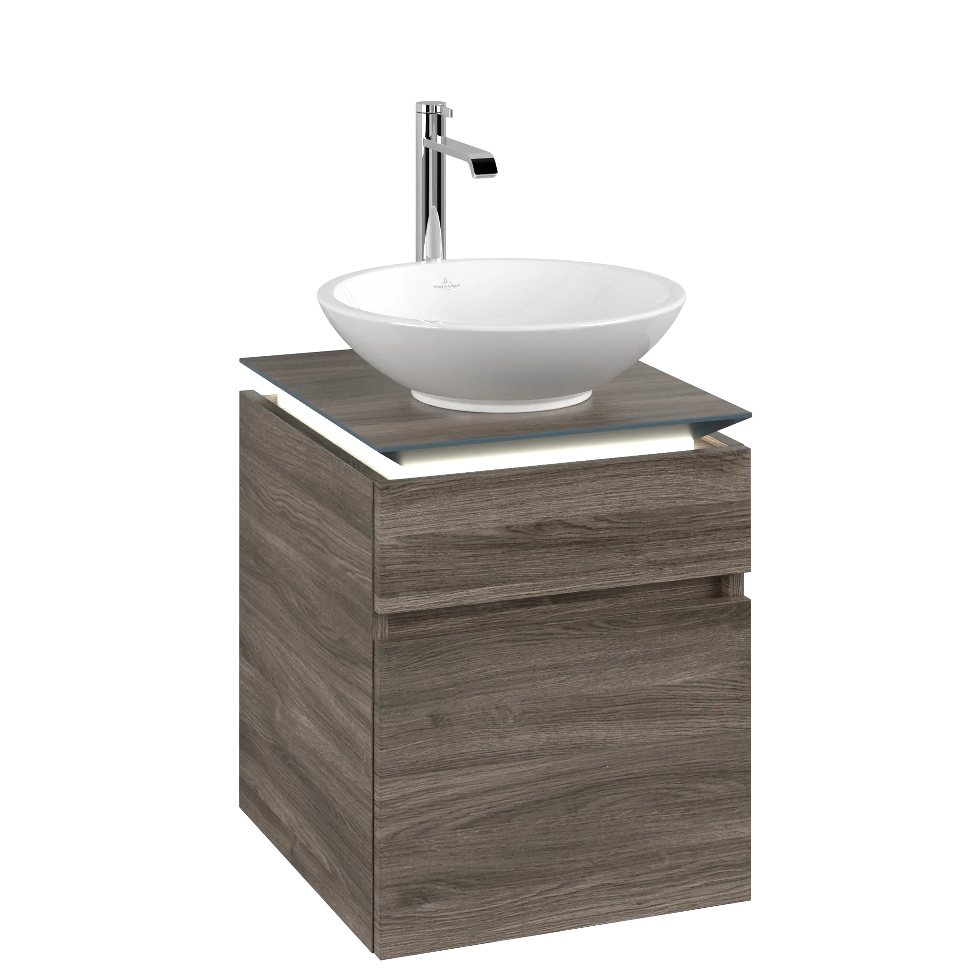 Villeroy & Boch Waschtischunterschrank „Legato“ für Schrankwaschtisch 450 × 550 × 500 mm Stone Oak, für Becken mittig Villeroy & Boch Waschtischunterschrank „Legato“ für Schrankwaschtisch 450 × 550 × 500 mm Stone Oak, für Becken mittig