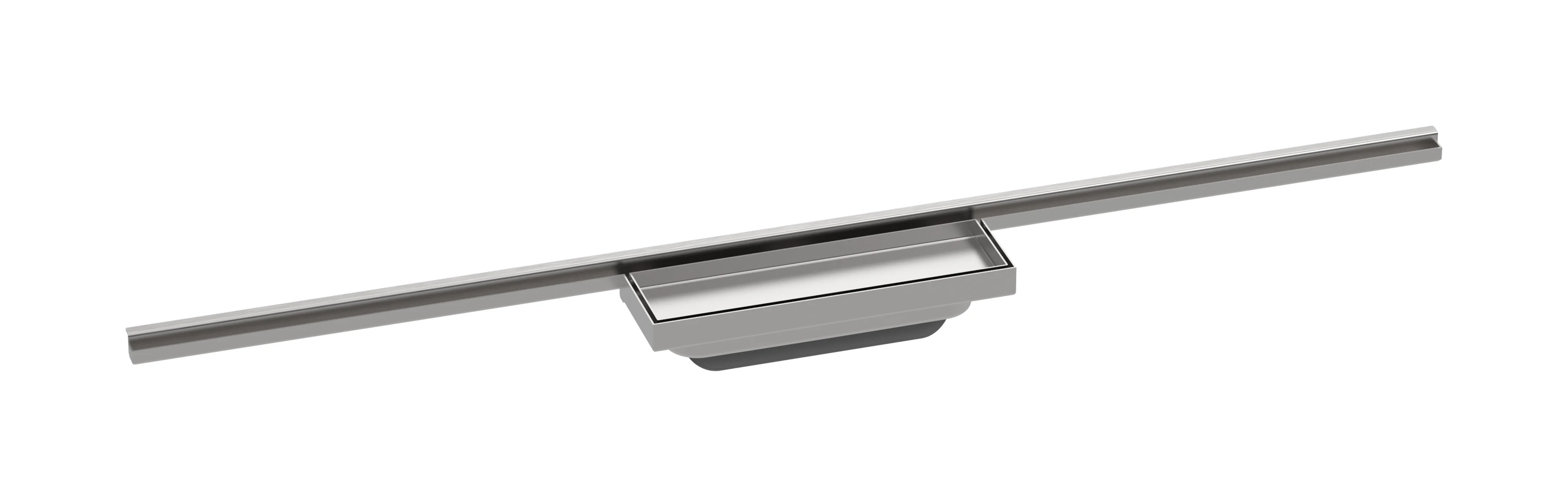 Hansgrohe RainDrain Minimalistic Duschrinne 900 mm, wandangebunden, befliesbar, Edelstahl V2A, höhenverstellbar um 10 mm