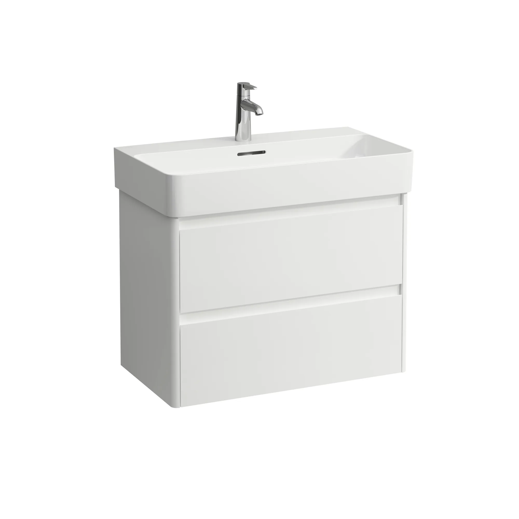 Waschtischunterbau BASE 2.0 für VAL 400x719x515 2 Schubladen mit Griffmulde für Waschtisch H810285 weiß matt Waschtischunterbau BASE 2.0 für VAL 400x719x515 2 Schubladen mit Griffmulde für Waschtisch H810285 weiß matt