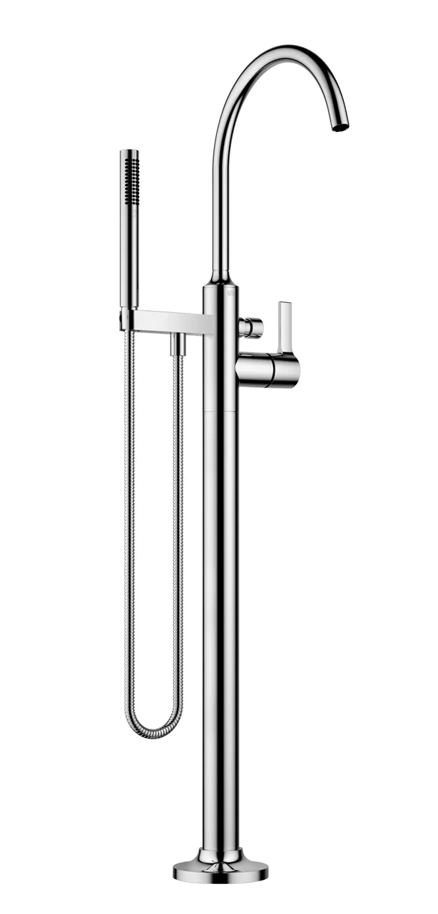 Wannen-Einhandbatterie mit Standrohr für freistehende Montage mit Schlauchbrausegarnitur VAIA Chrom 25863809 Wannen-Einhandbatterie mit Standrohr für freistehende Montage mit Schlauchbrausegarnitur VAIA Chrom 25863809