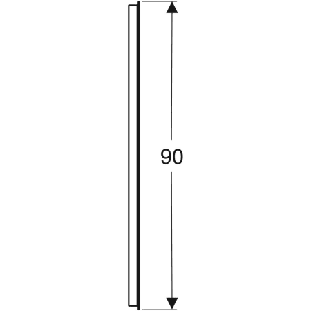Geberit Option Basic Square Lichtspiegel - Beleuchtung oben, Aluminium eloxiert, 80x90 cm, LED-Beleuchtung