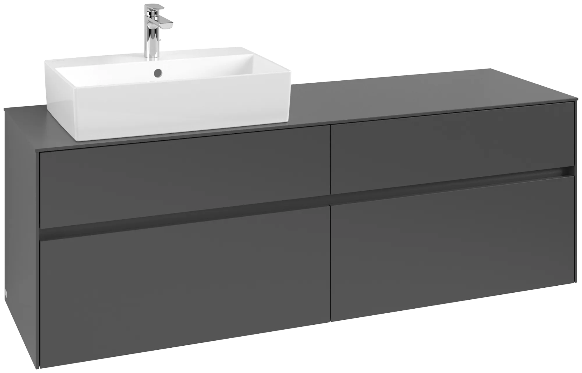Villeroy & Boch Collaro Waschbeckenunterschrank C135B0, 1600x548x500mm, Graphite